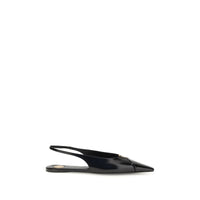 Black Calf Leather Bos Taurus Ballet Flats