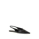 Black Calf Leather Bos Taurus Ballet Flats