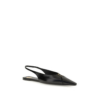 Black Calf Leather Bos Taurus Ballet Flats