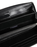 Black Blue Exotic Leather Men Continental Clutch Wallet