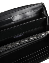 Black Blue Exotic Leather Men Continental Clutch Wallet