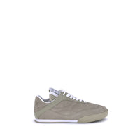 Beige Calf Leather Bos Taurus Low Top Sneakers