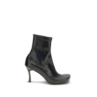Black Calf Leather Bos Taurus Ankle Boots