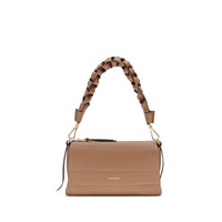 Beige Calf Leather Bos Taurus Shoulder Bag