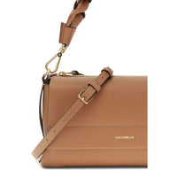 Beige Calf Leather Bos Taurus Shoulder Bag