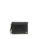 Black Leather Clutch Bag
