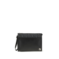 Black Leather Clutch Bag