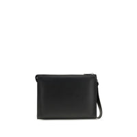 Black Leather Clutch Bag