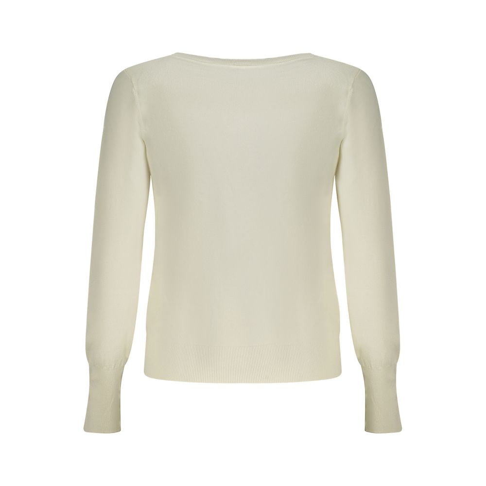 Bianco Viscosa Womens Cardigan