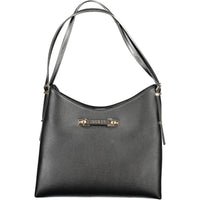Black Polyurethane Women Handbag