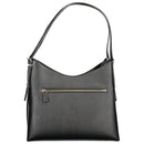 Black Polyurethane Women Handbag