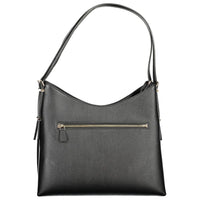Black Polyurethane Women Handbag