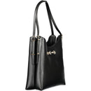 Black Polyurethane Women Handbag