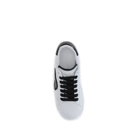 White Calf Leather Bos Taurus Low Top Sneakers