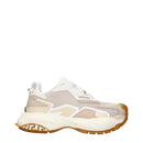 Beige Fabric Chunky Sneakers