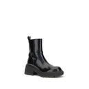 Black Calf Leather Bos Taurus Ankle Boots