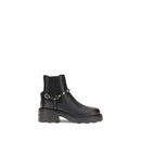 Black Calf Leather Bos Taurus Ankle Boots