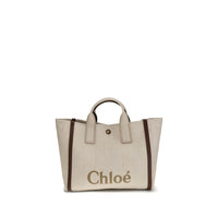 Beige Cotton Shoulder Bag