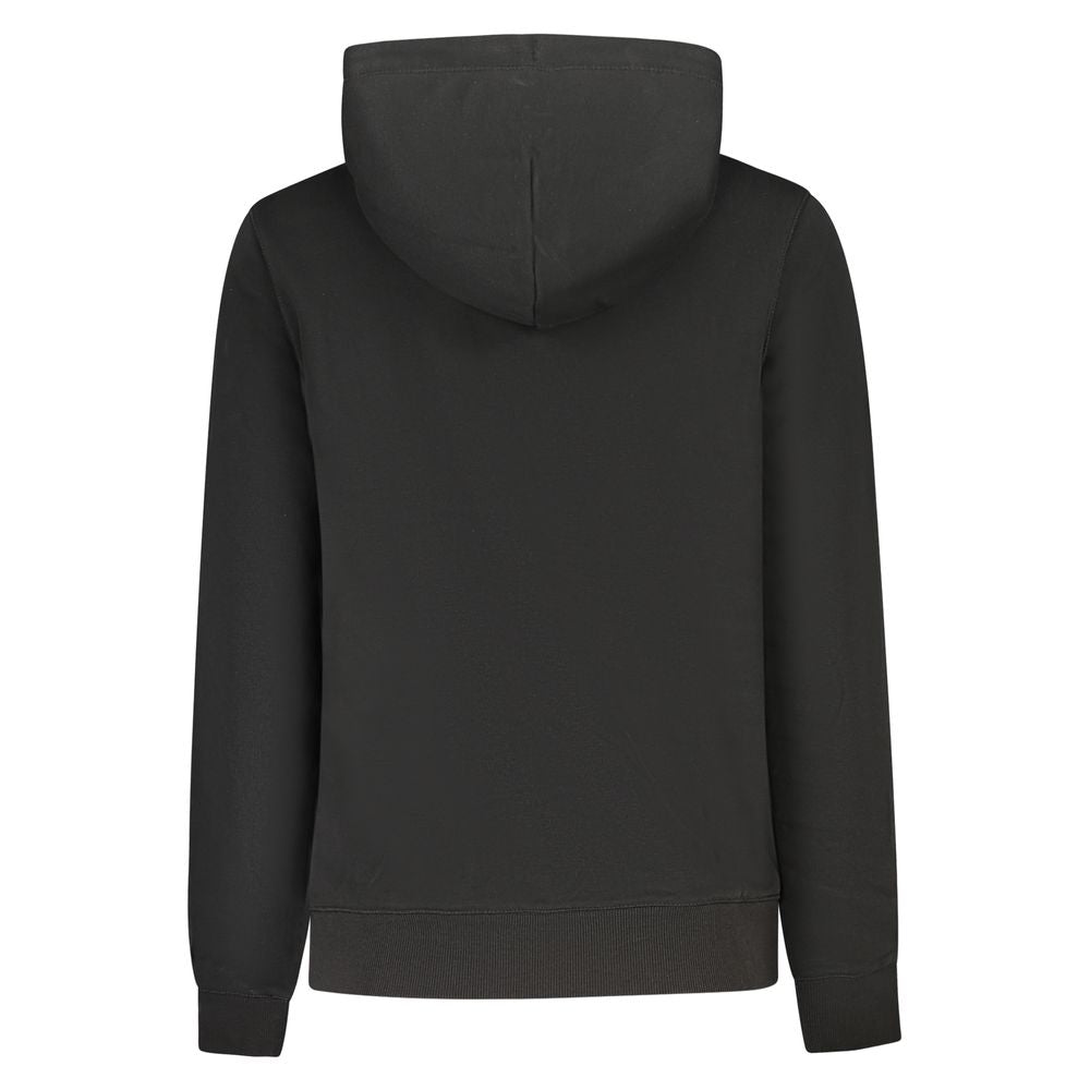 Black Cotton Women's Sweatshirt Hoodie
