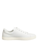 White Leather Sacred Heart Patch Sneakers Shoes