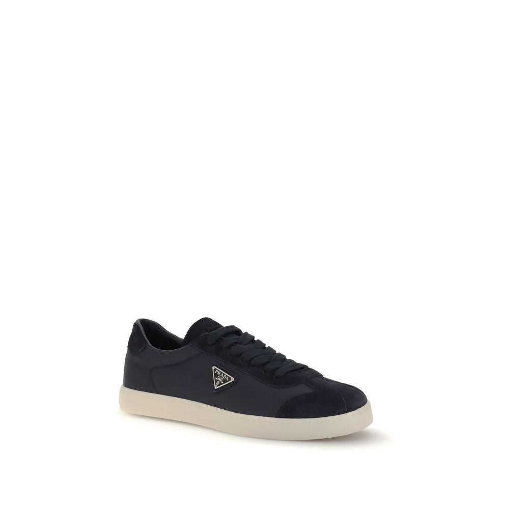 Blue Polyamide Low Top Sneakers