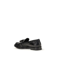 Black Rubber Slip-On Loafers