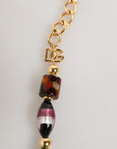Multicolor Murano Glass Beads Brass Women Jewelry Necklace