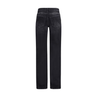 Black Cotton Relaxed Fit Jeans