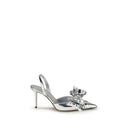 Silver Leather High Heel Pumps