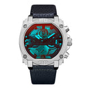 Blue Leather Dress Watch