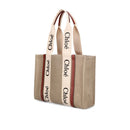 Beige Linen Tote Bag
