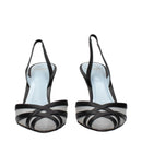 Black Leather High Heel Pumps