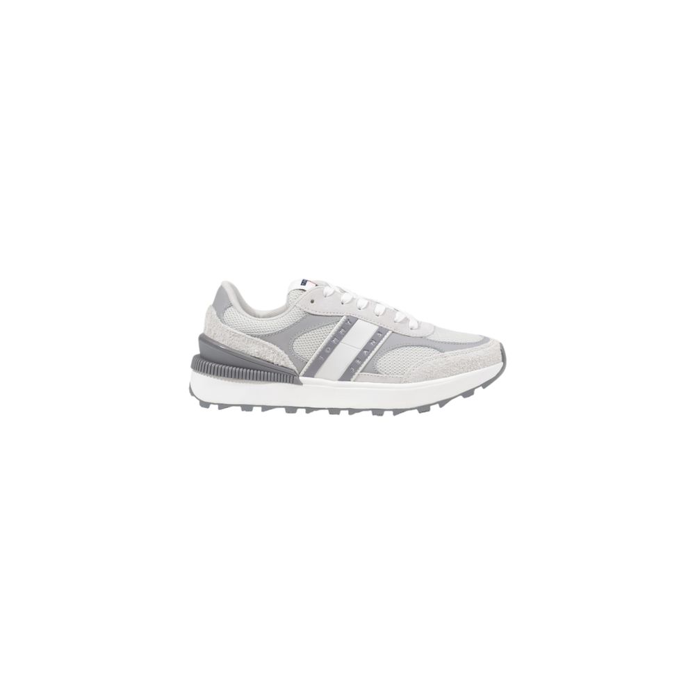 Gray Suede Leather Athletic Sneakers