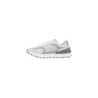 Gray Suede Leather Athletic Sneakers