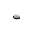Black And White Rubber Flip-Flop Sandals