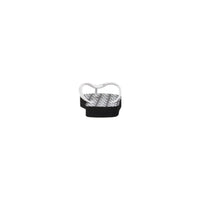 Black And White Rubber Flip-Flop Sandals