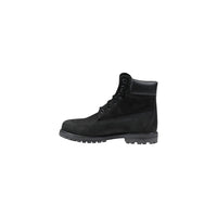 Black Leather Lace-Up Boots