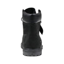 Black Leather Lace-Up Boots