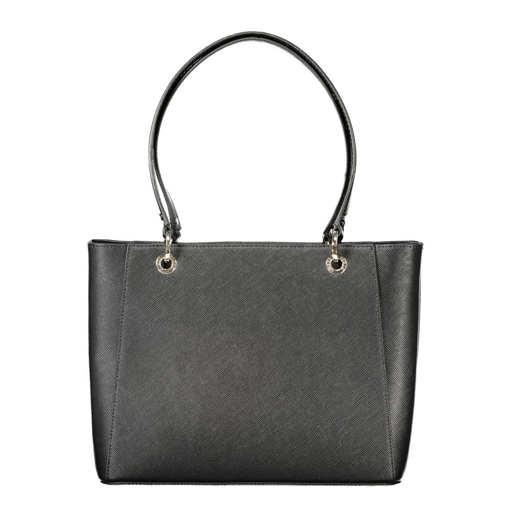 Black Polyurethane Women's Handbag