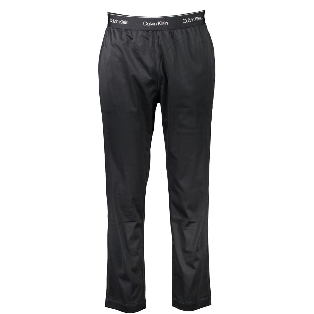 Black Polyester Men's Track Pant