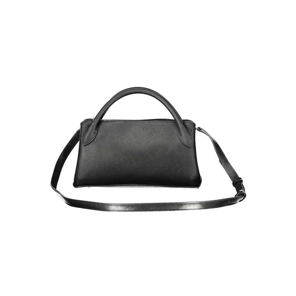 Black Polyurethane Women Handbag