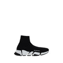 Black Polyester Athletic Sneakers