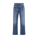 Blue Cotton Relaxed Fit Jeans