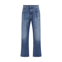 Blue Cotton Relaxed Fit Jeans
