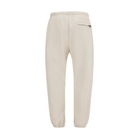 Beige Cotton Athletic Pants