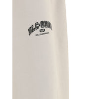 Beige Cotton Athletic Pants