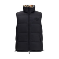 Black Polyester Sleveless Jacket