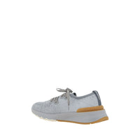 Gray Cotton Athletic Sneakers
