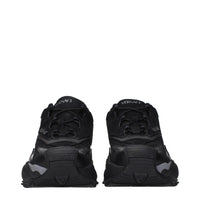 Black Fabric Athletic Sneakers