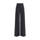 Black Fleece Wool Casual Pants